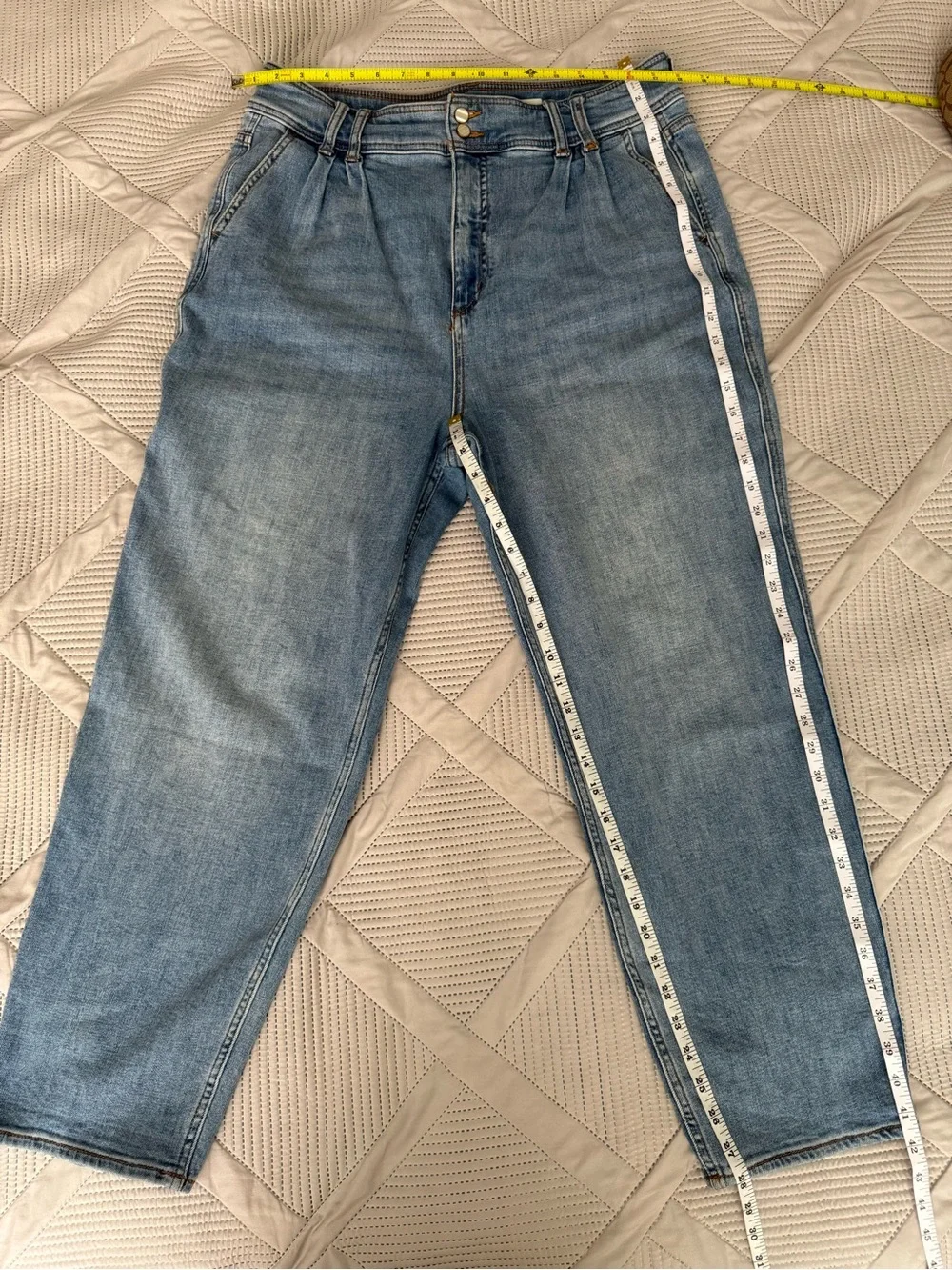 Pilcro Anthropologie Barrel Leg Jeans Women’s US 32 Light Wash High Rise Denim - Picture 11 of 14